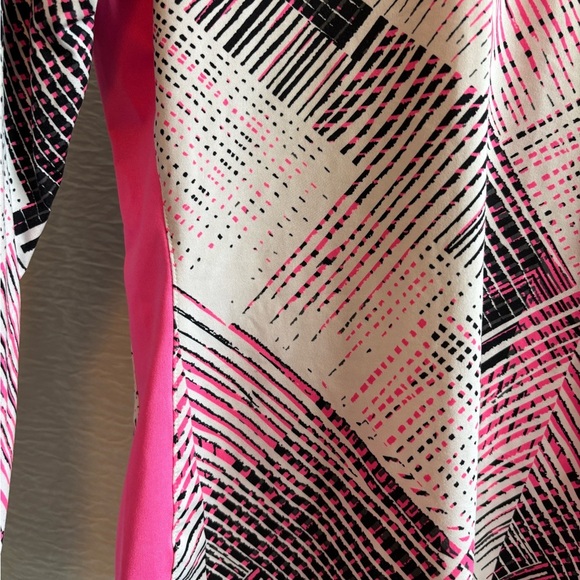 Tail White Label Pink and Black Striped Top - Picture 3 of 9